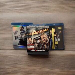 The A-Team The Italian Job The Bank Job 3 Movie Pack Blu-ray DVD Unrated Action
